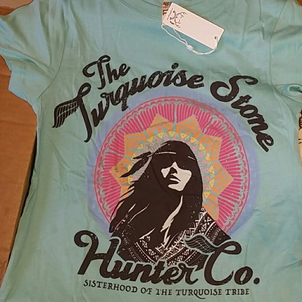 Vintage HTF NWT Spell Turquoise Stone Hunter Tee - Picture 5 of 6
